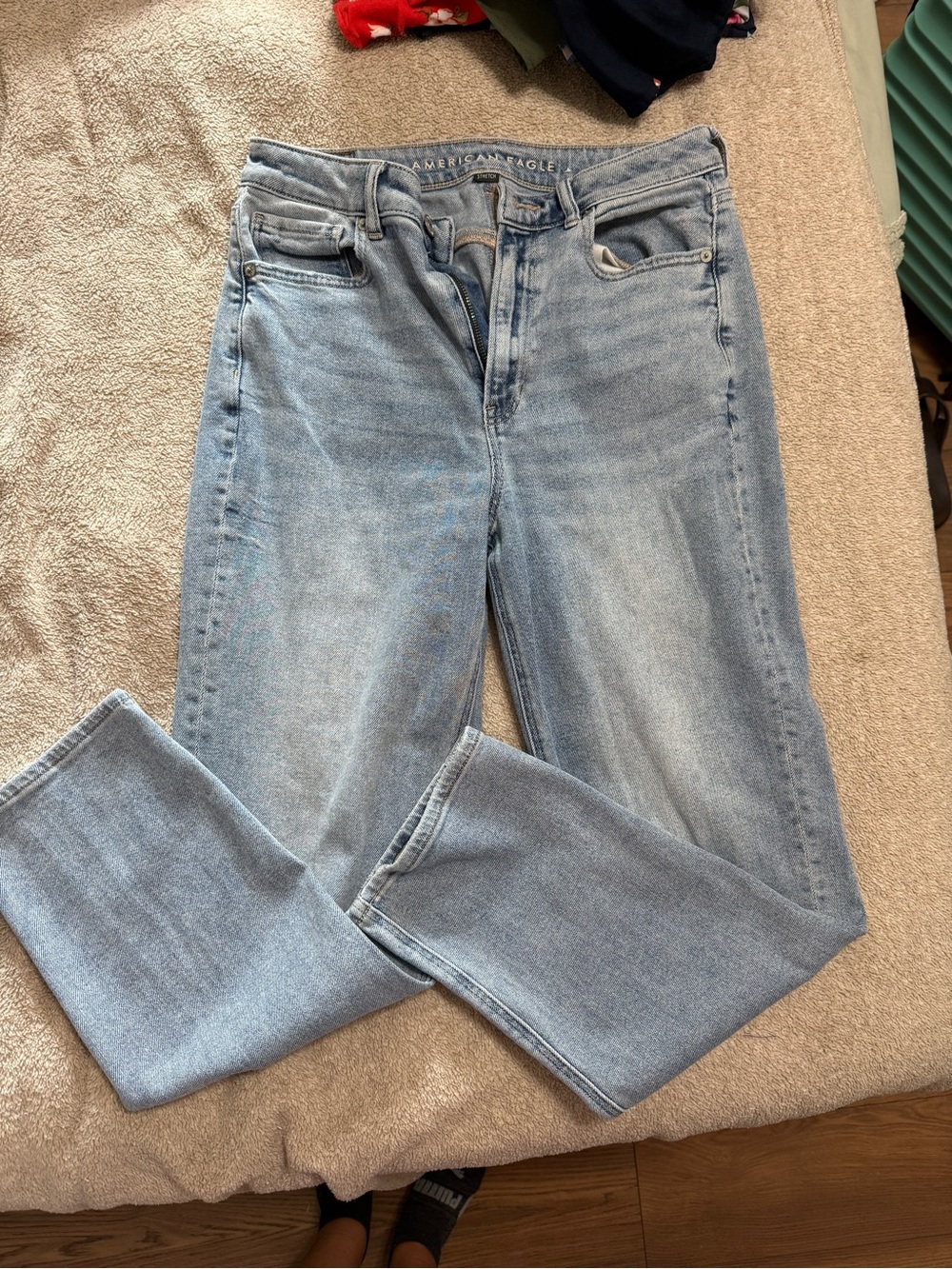 American Eagle Outfitters Light Blue Straight Leg Jeans